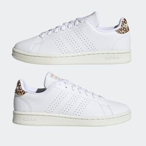 Adidas Women's Advantage Sneaker Leopard Print Size 6